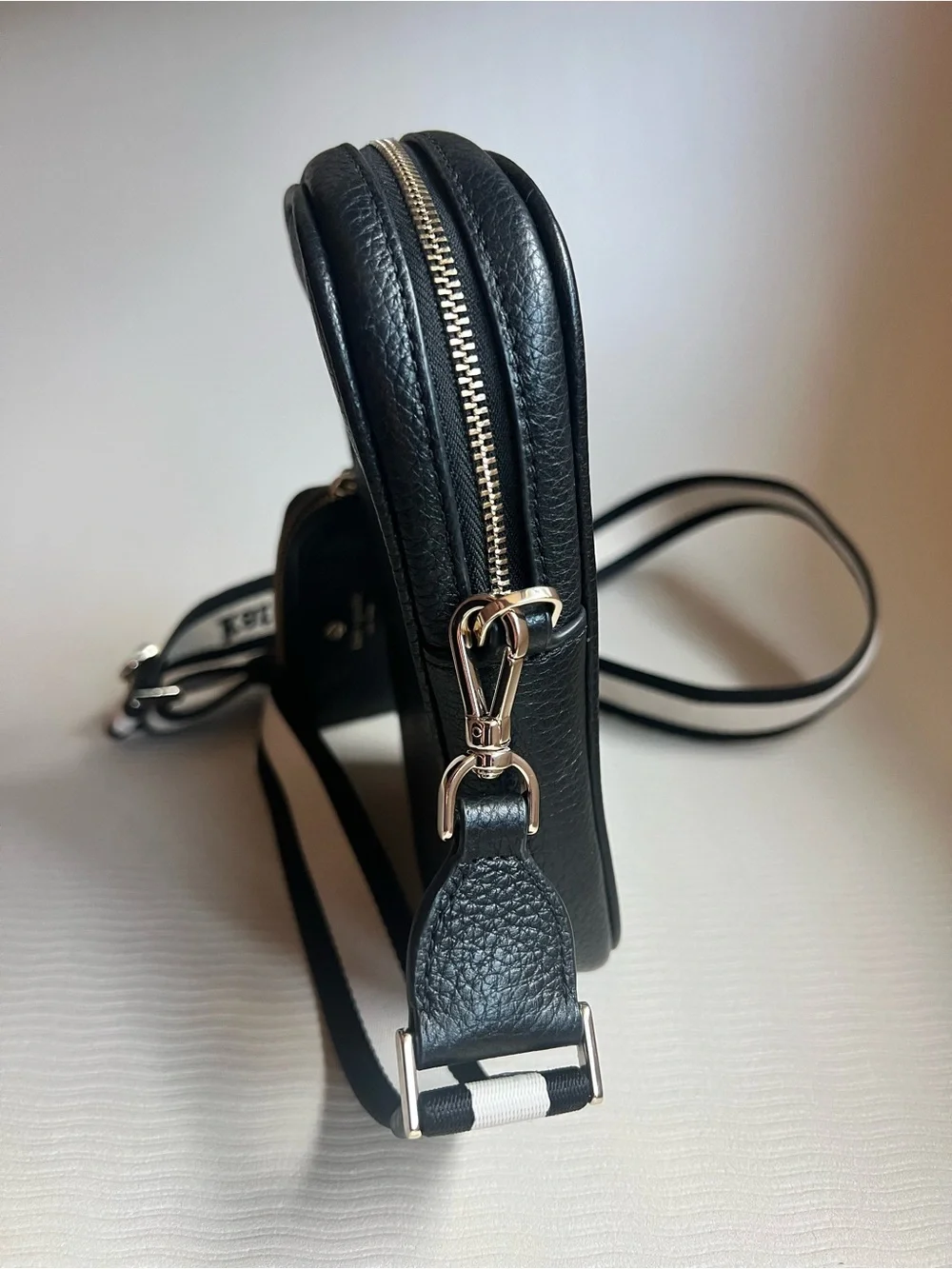 Kate Spade Rosie North/South Phone Crossbody, black pebbled leather NWOT